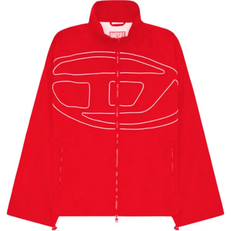 DIESEL Jackets Men's Red Stand Collar Moderate Other