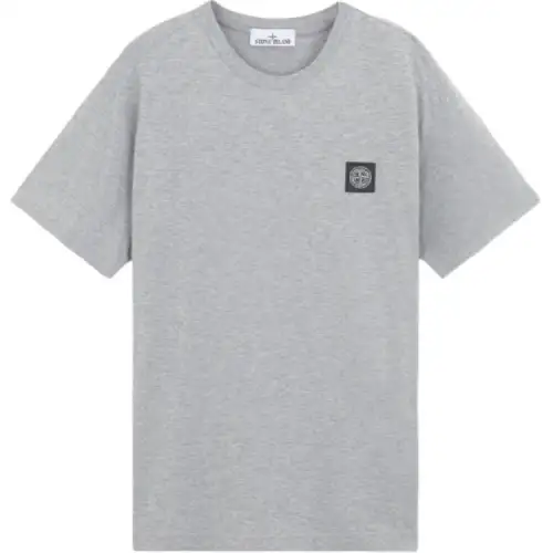 STONE ISLAND Logo Patch Crewneck T Shirt