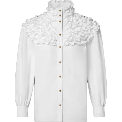 LOUIS VUITTON Ruffle Neck Shirt