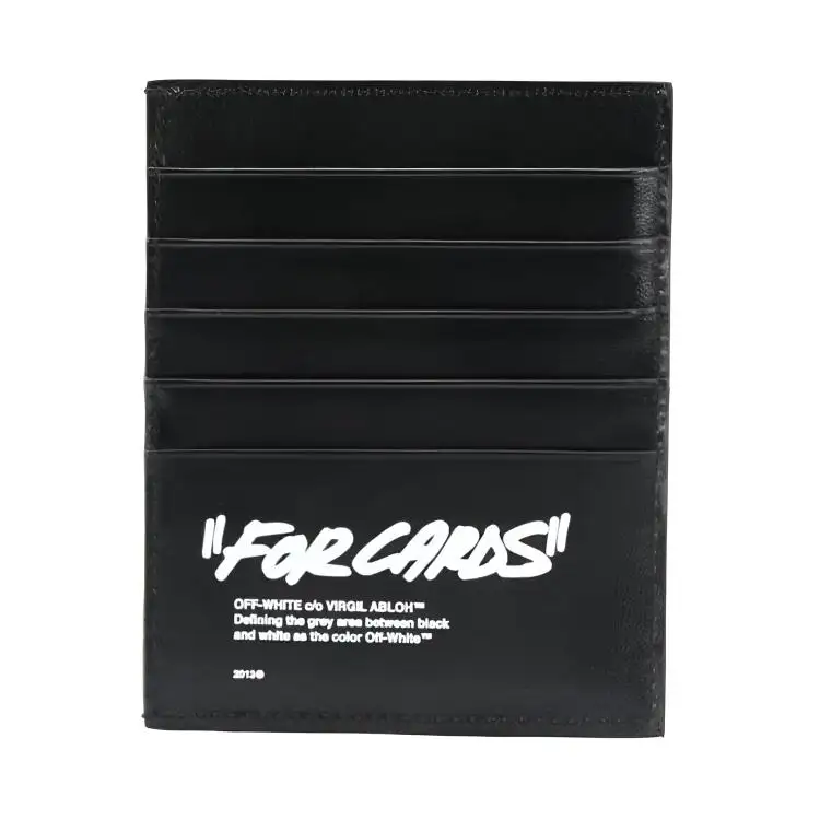 OFF WHITE 'FOR CARDS' Quote Print Cardholder Black