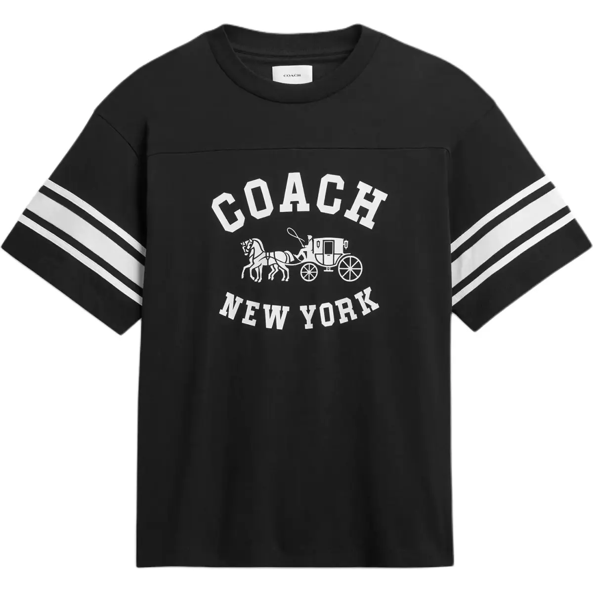 COACH T-Shirts Unisex Black Crew Neck Moderate
