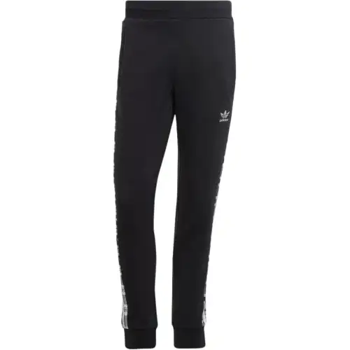 Adidas Originals Three Stripes Knitted Sweatpants Men's Black Moderate Cuffed Pants
