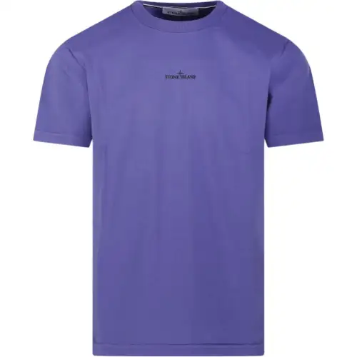 Stone Island Logo Printed Crewneck T-Shirt