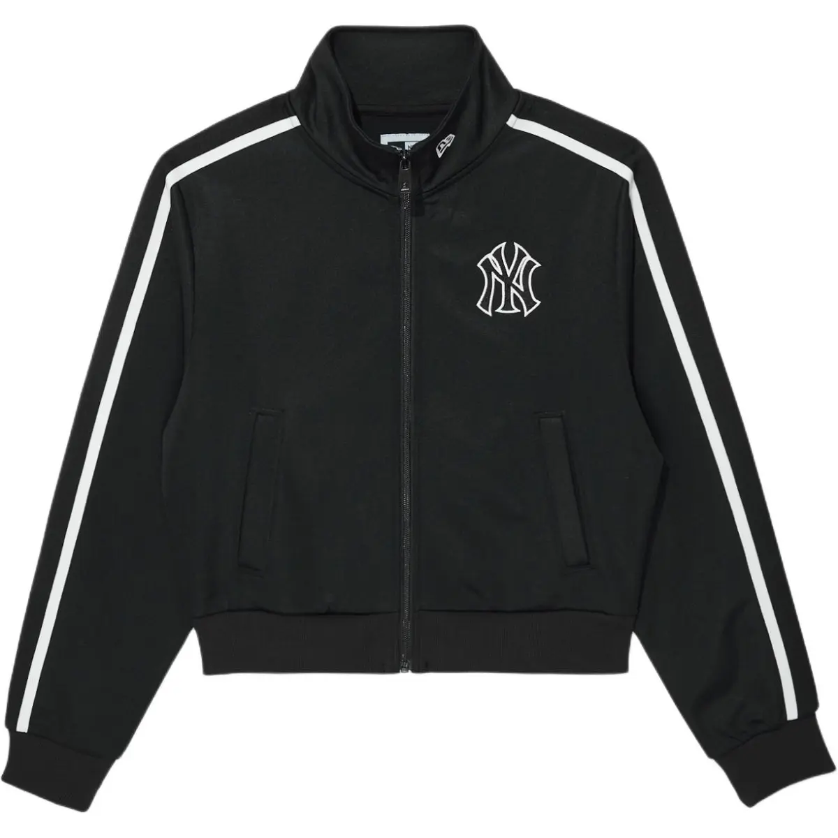 New Era Jackets Women's Black Stand Collar Moderate Straight Fit