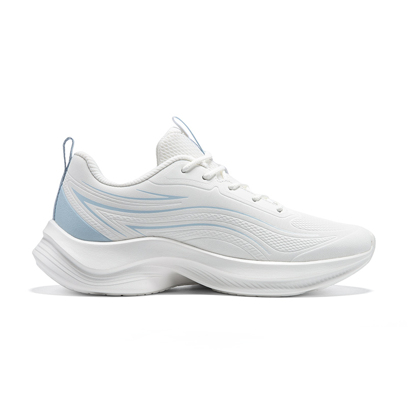 XTEP Cushioning, Wear Resistant Low top Casual Running Shoes Women’s Sail White Dusty Blue