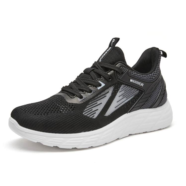 Warrior Cushioning Slip Resistant Coverage Low top Casual Long Distance Running Sprint Running Shoes Men’s Black Gray