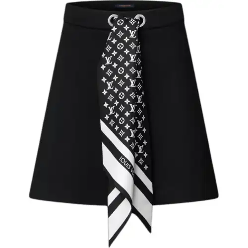 Lv Monogram Scarf Mini Skirt