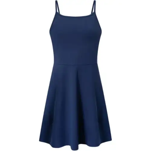 FILA Slip Dresses Women's Marine Blue Square Collar Moderate