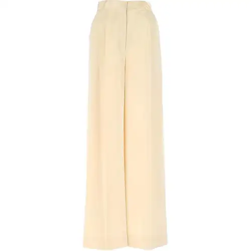 LOEWE Casual Pants Women's Yellow Moderate Wide Leg Pants
