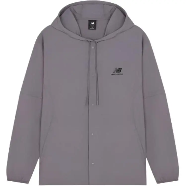 New Balance Jackets Men's Gray Hooded Moderate Other