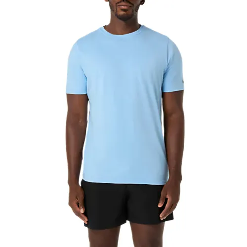 ASICS T Shirts Men's Blue Crew Neck Moderate Straight Fit
