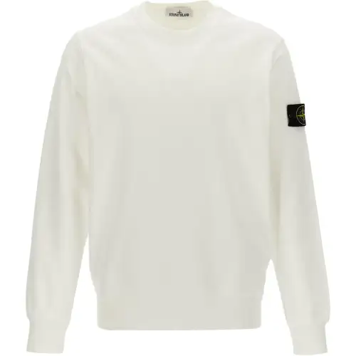 STONE ISLAND Logo Patch Crewneck Sweatshirt