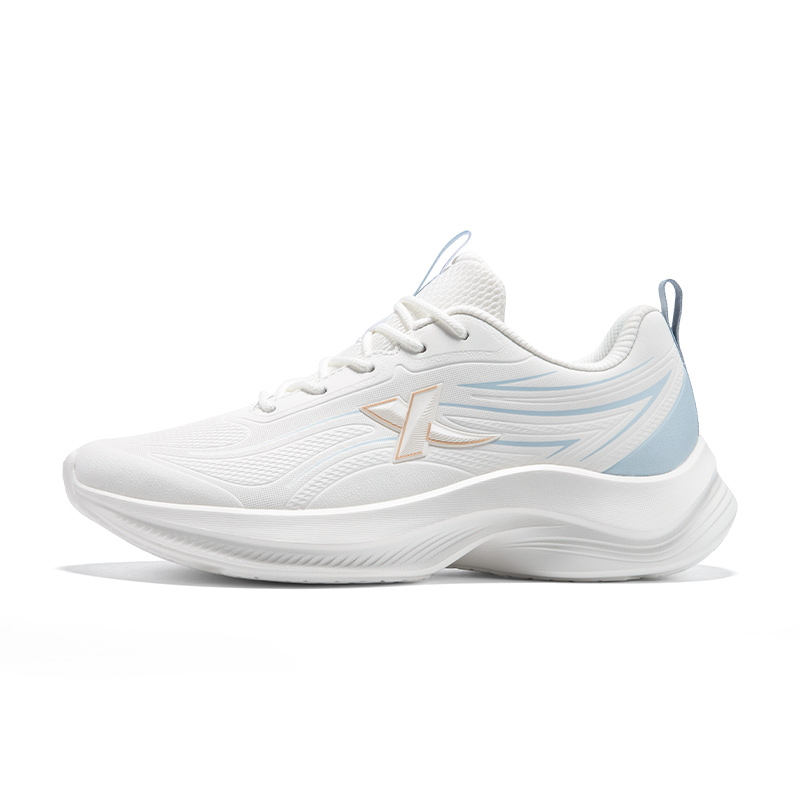XTEP Cushioning, Wear Resistant Low top Casual Running Shoes Women’s Sail White Dusty Blue