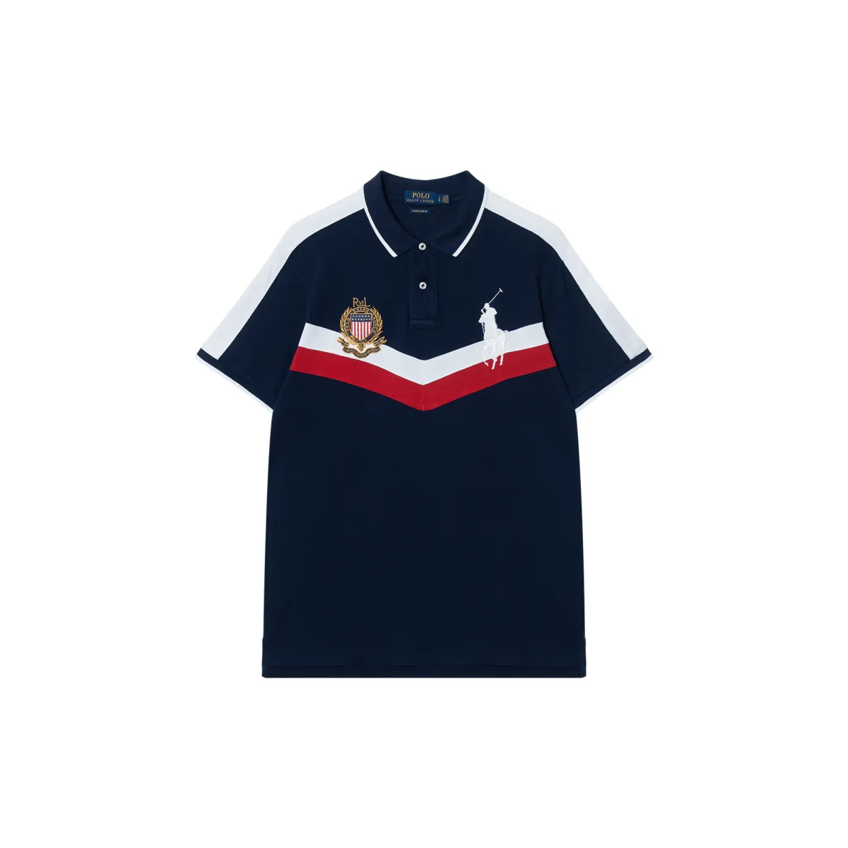 Polo Ralph Lauren Big Pony SS24 Polo Shirt Custom Slim Fit Men's Marine Blue
