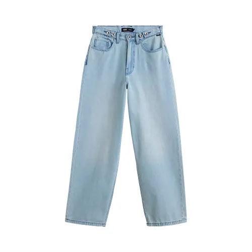 Vans Check 5 Jeans Women's Light Stonewashed Gray Moderate Straight Fit Pants