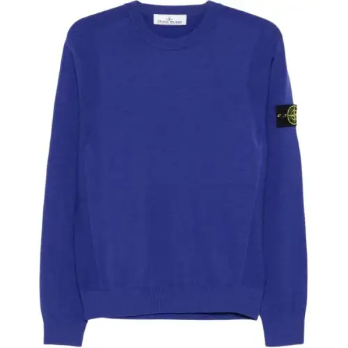 Stone Island crew-neck logo-patch sweater