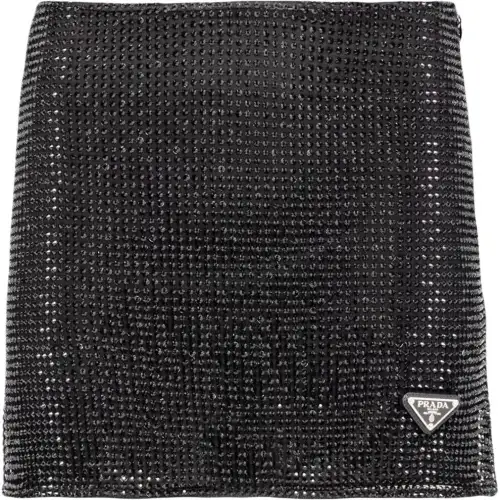 PRADA Casual Short Skirts Women's Black