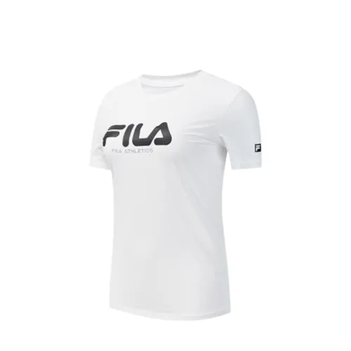FILA T Shirts Women's White Crew Neck Thin Other