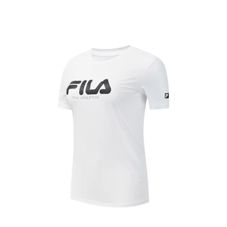 FILA T Shirts Women's White Crew Neck Thin Other