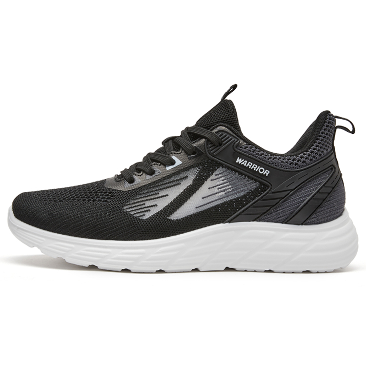 Warrior Cushioning Slip Resistant Coverage Low top Casual Long Distance Running Sprint Running Shoes Men’s Black Gray