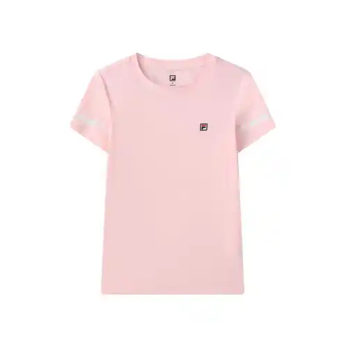 FILA Tennis Tops Women's Light Pink Crew Neck Moderate