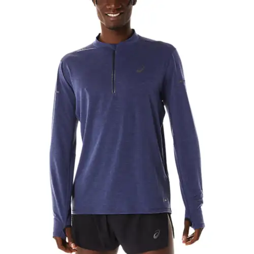 ASICS T Shirts Men's Blue Crew Neck Moderate Straight Fit
