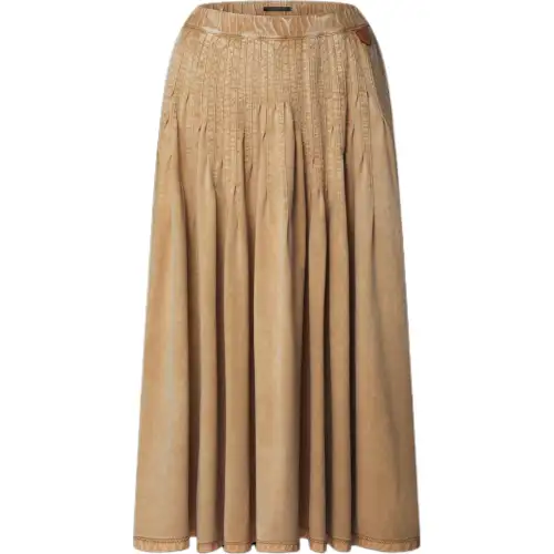 Lv Pleated Jersey Maxi Skirt