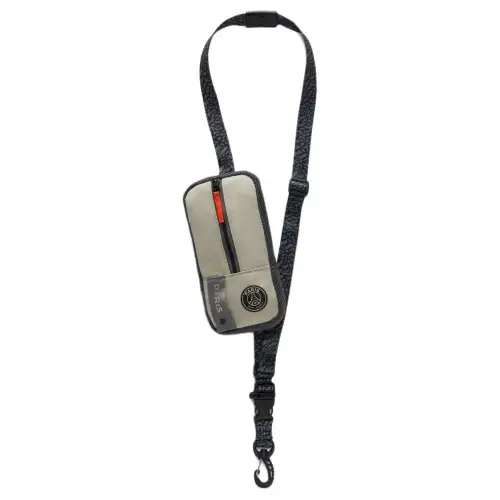 Jordan Polyester Cell Phone Pouch, Shoulder Bag, Crossbody Bag Unisex Stone Color & Iron Gray & Black