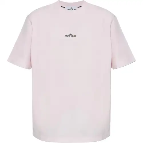 Stone Island Logo Printed Crewneck T-Shirt
