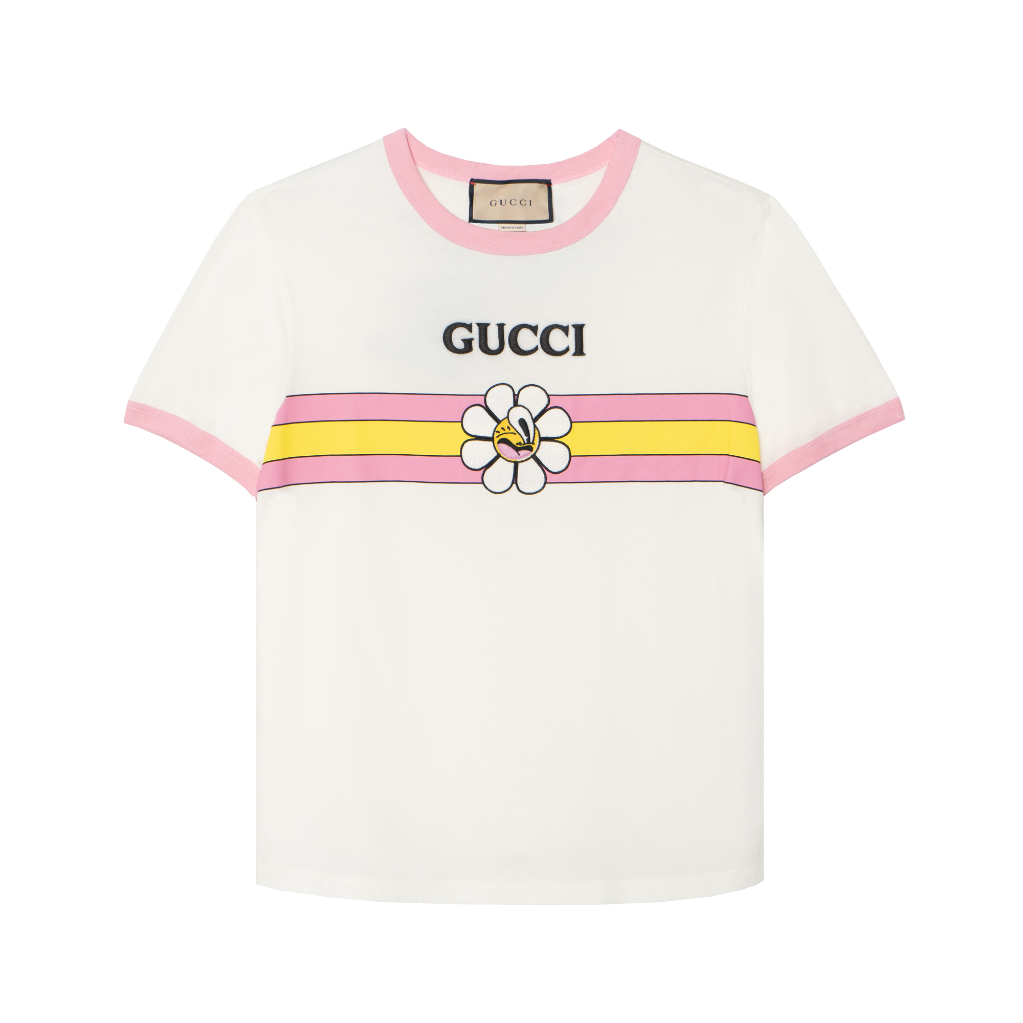 Женская футболка Gucci GUCCI SS24T (серо-белая)