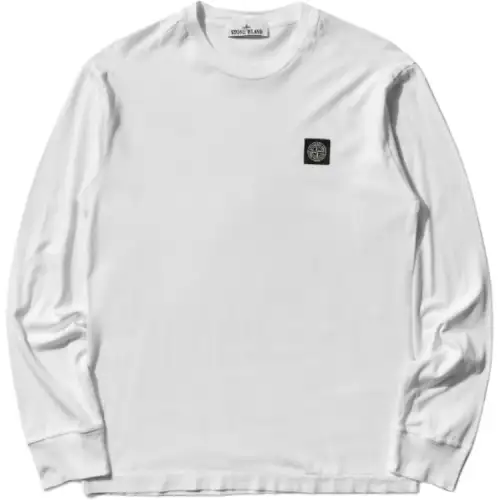 STONE ISLAND T Shirts Men's White Crew Neck
