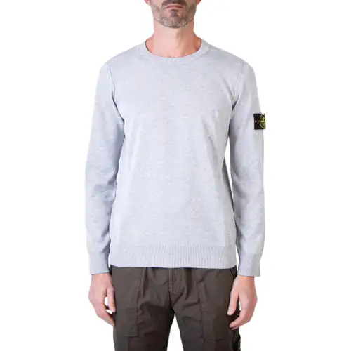 STONE ISLAND Sweaters Men's Gray Crew Neck Moderate