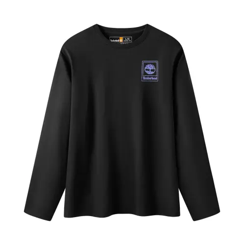 Timberland T Shirts Men's Black Crew Neck Moderate Straight Fit