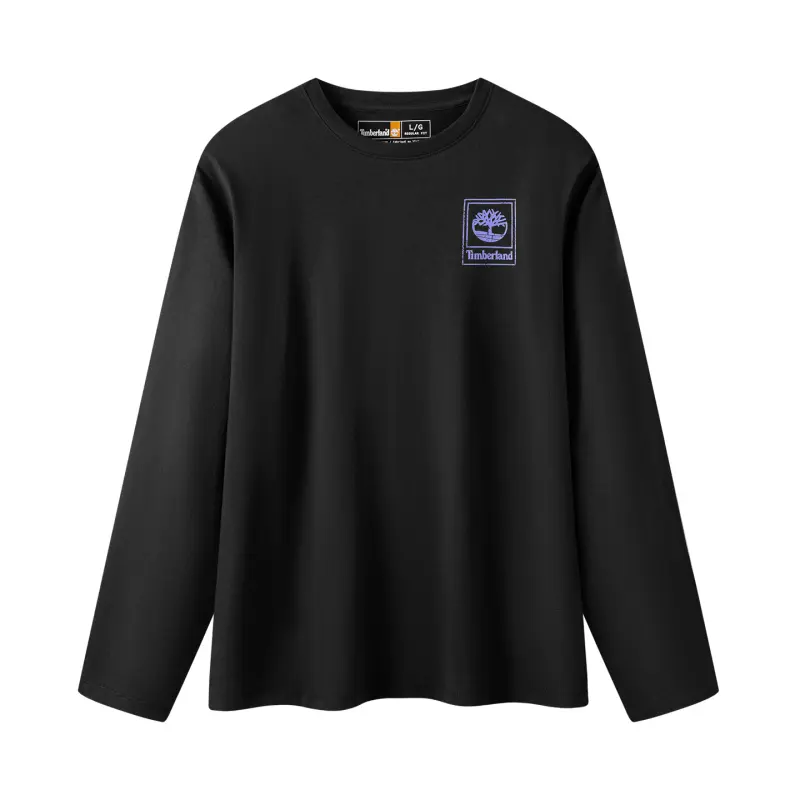 Timberland T Shirts Men's Black Crew Neck Moderate Straight Fit