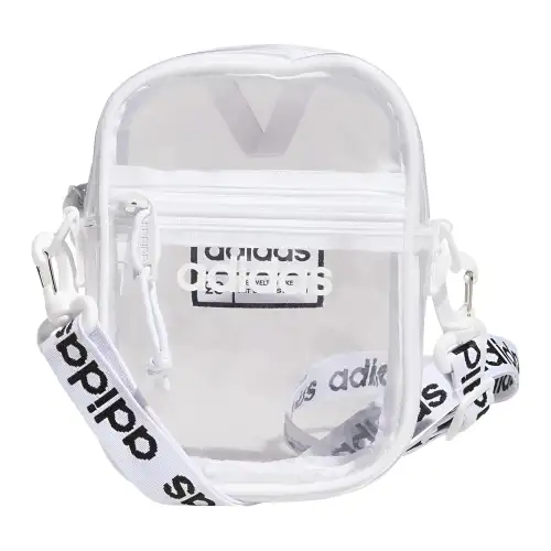 Adidas Originals Trefoil Artificial Leather Shoulder Bag, Crossbody Bag Unisex White