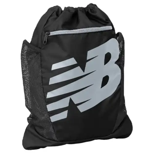 New Balance Large Capacity Polyester Backpack Pocket Bag Drawstring Bag Backpack Men's Black