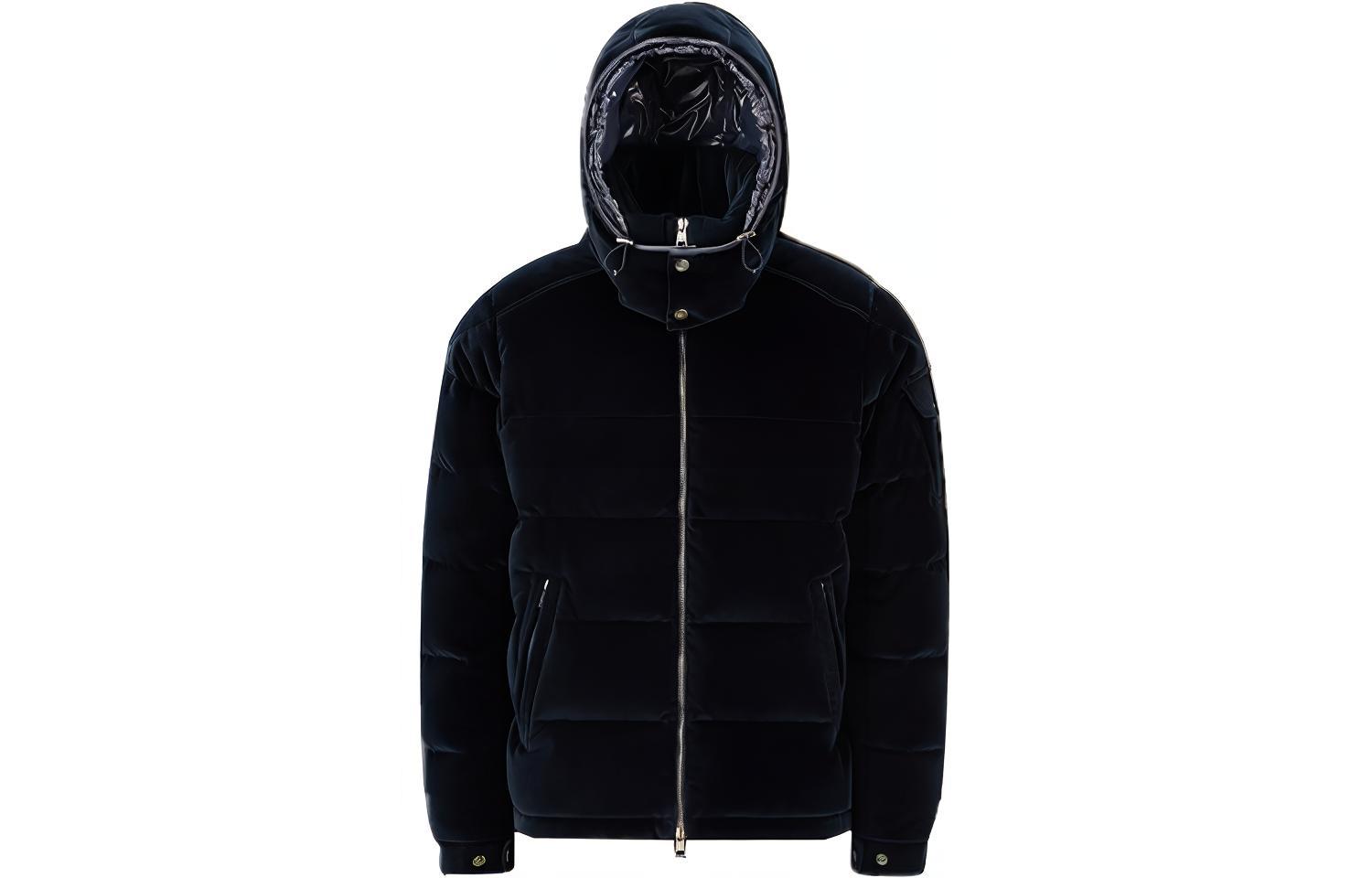 Мужской пуховик Moncler (темно-синий)