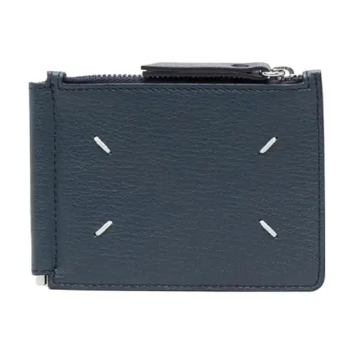 Maison Margiela Grain Effect Goatskin Wallet Men's Marine Blue