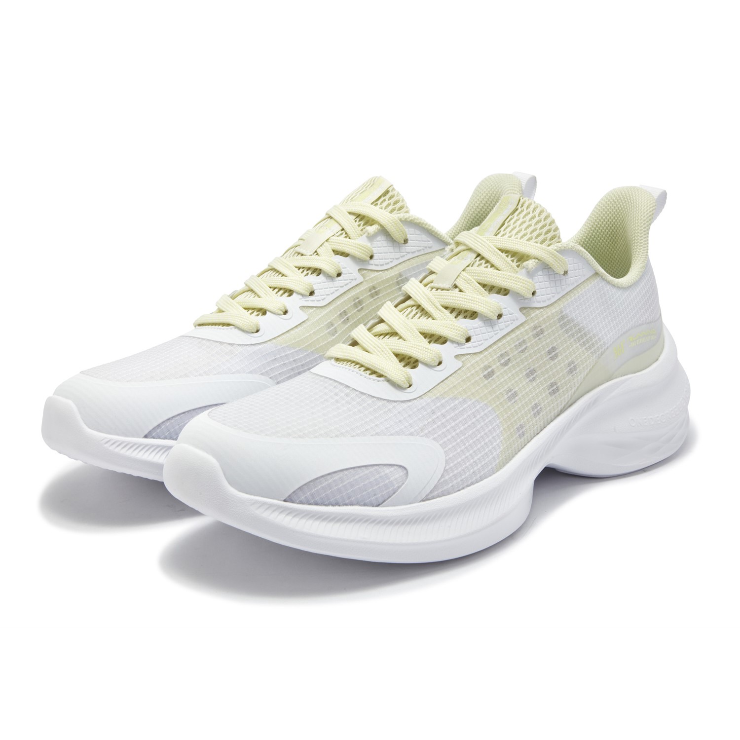 361° Cushioning Breathable Lightweight Low top Casual Sprint City Commuting Running Shoes Men’s White Melon Green