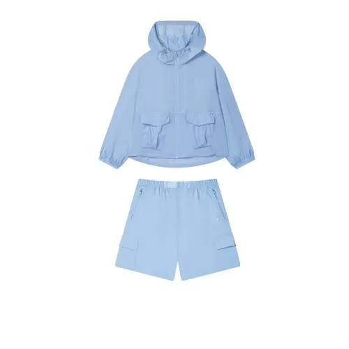 FILA WHITE Casual Suits Women's Clothing Sets Bell Blue Hooded Moderate Other