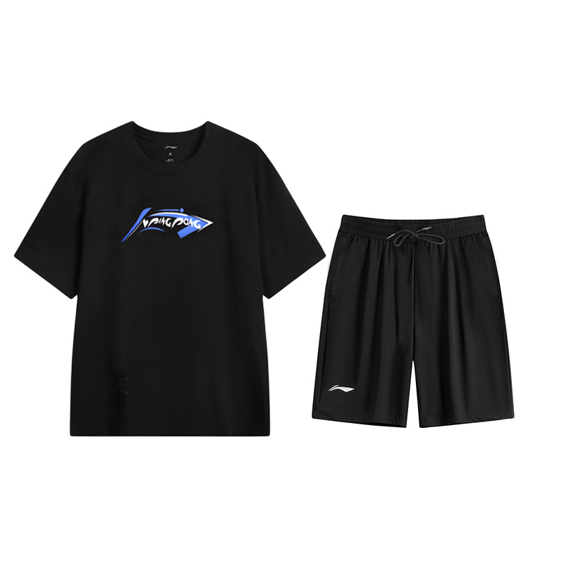 Li Ning Fitness Sets Men’s Crew Neck Moderate