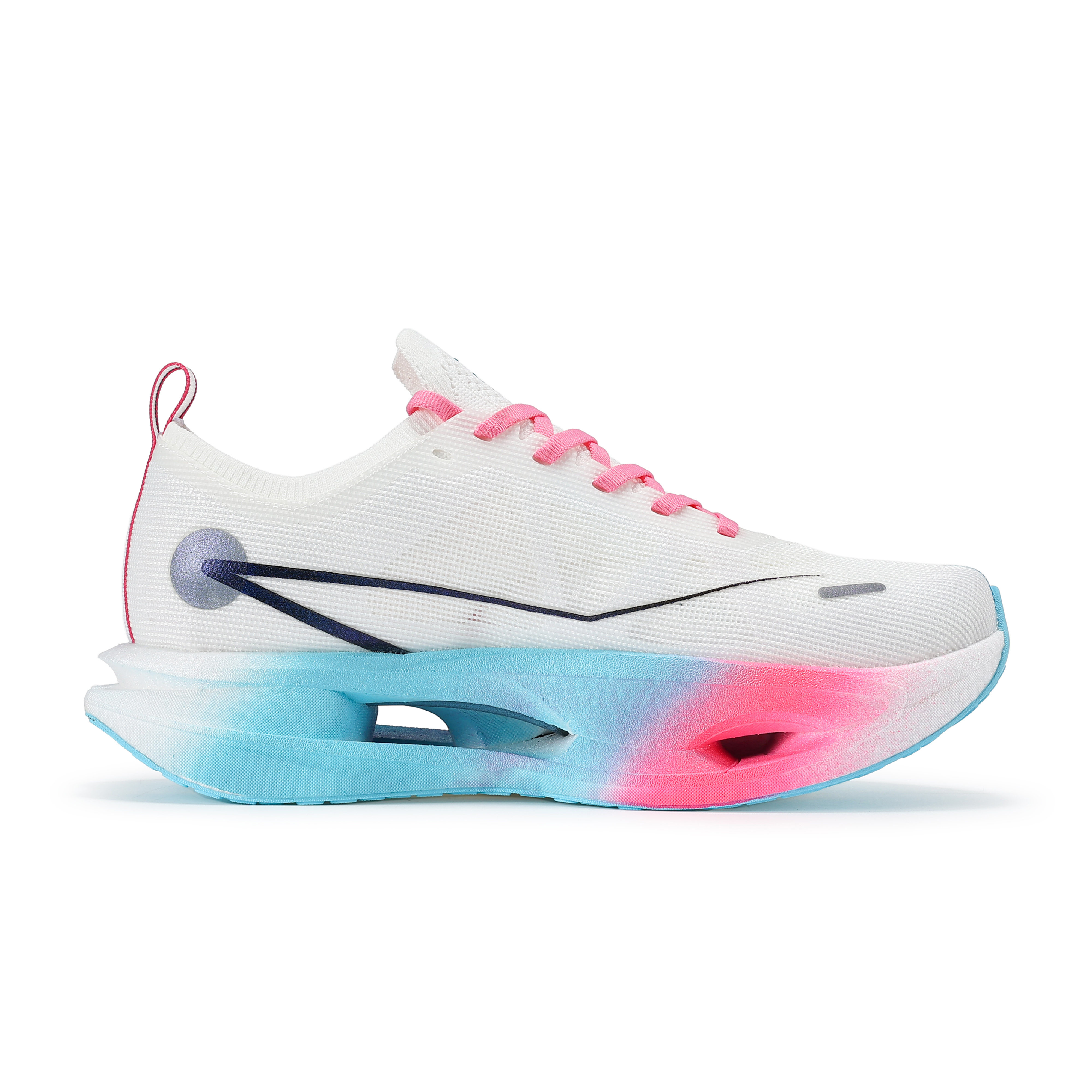PZPO Low top Running Shoes Unisex Cyan Pink Mismatched