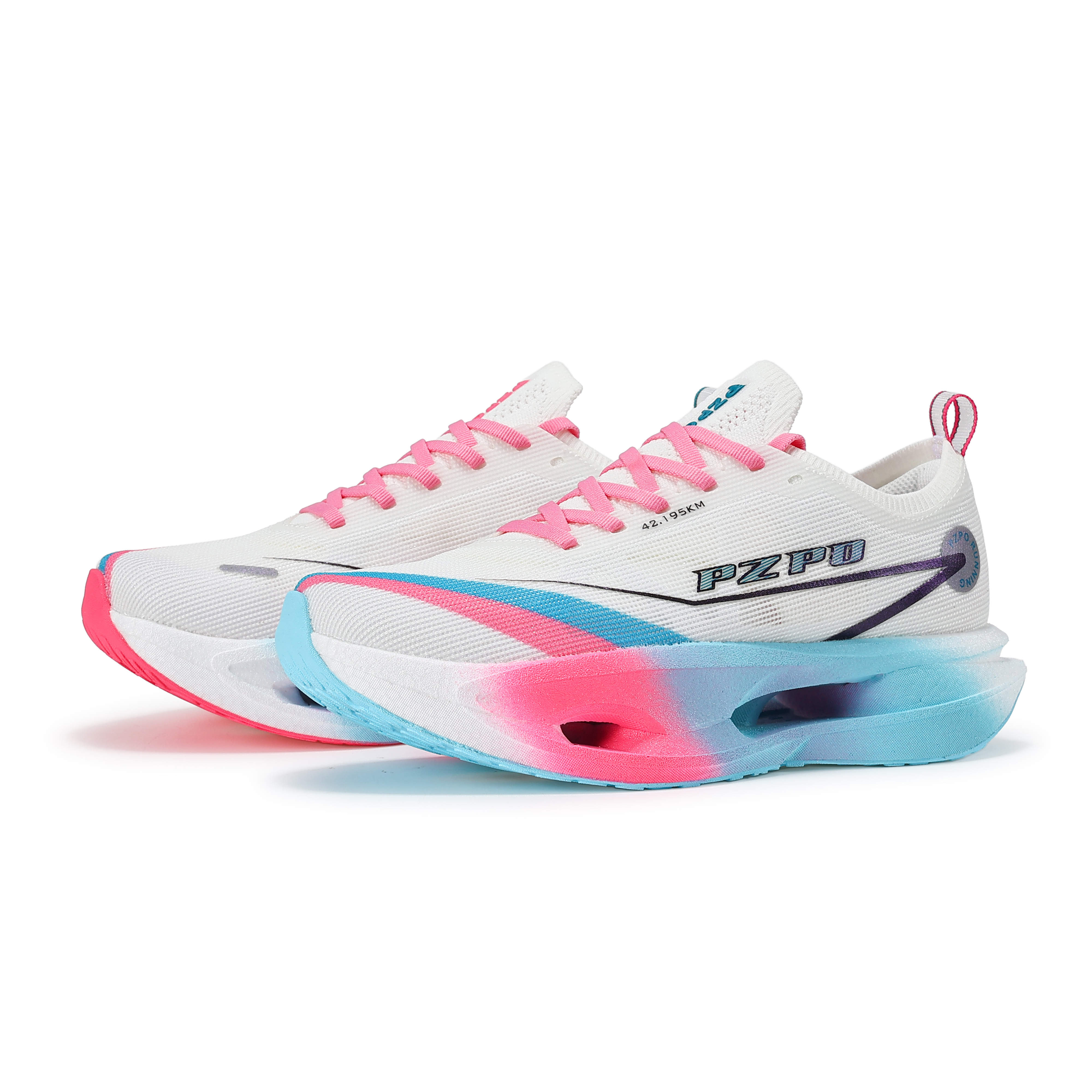 PZPO Low top Running Shoes Unisex Cyan Pink Mismatched