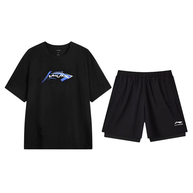 Li Ning Fitness Sets Men’s Crew Neck Moderate
