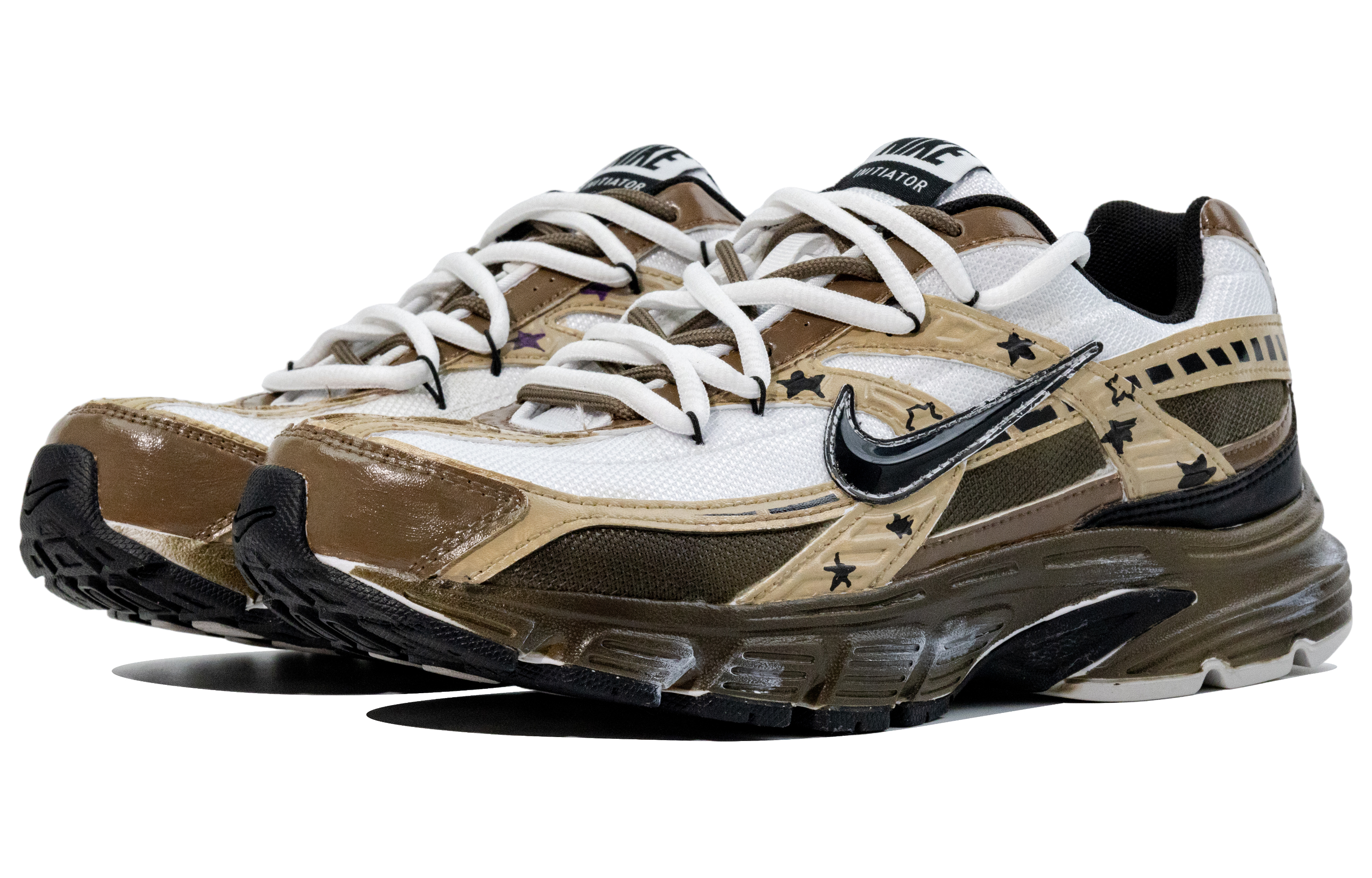 Nike Initiator Fabric Cushioning, Wear Resistant Low top Casual City Commuting Running Shoes Men’s Coffee
