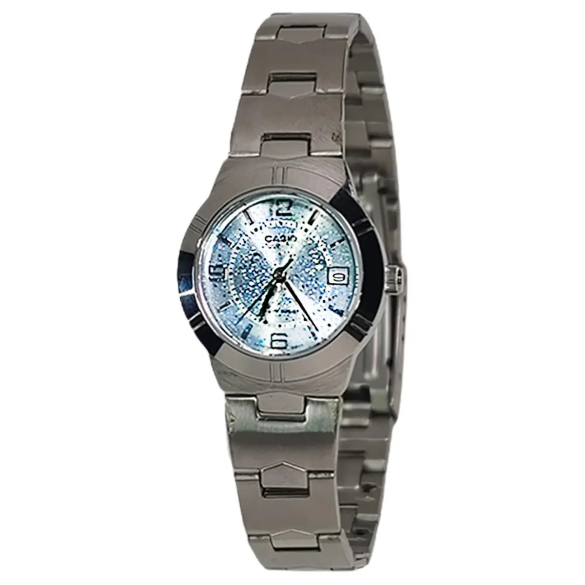 CASIO Custom Collection Quartz Movement Stainless Steel Strap Watch Unisex Blue Dial