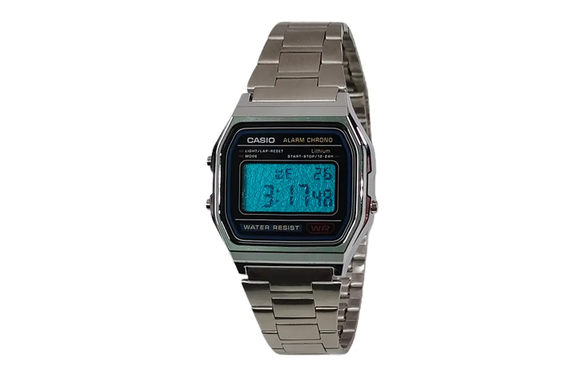 CASIO Custom Collection Quartz Movement Stainless Steel Strap Watch Unisex Blue Dial