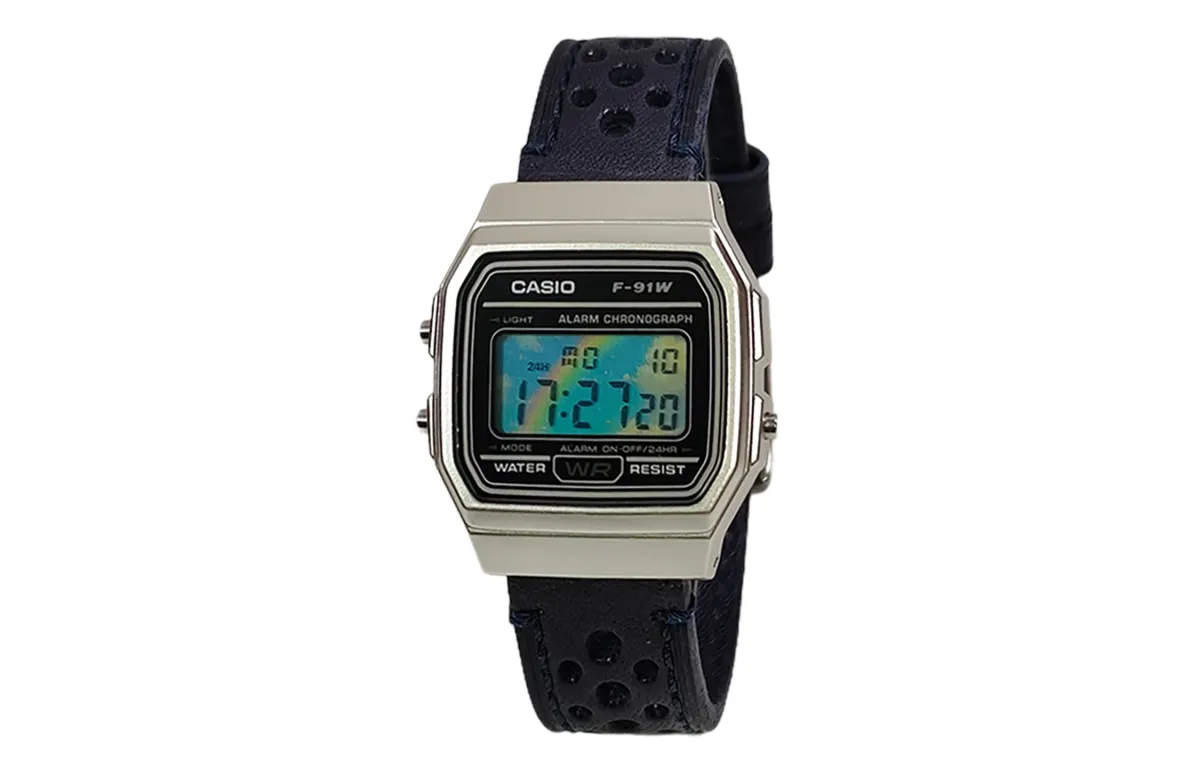 CASIO Custom Collection Quartz Movement Genuine Leather Strap Watch Unisex Black Dial