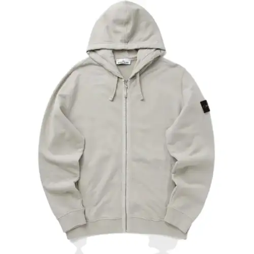 STONE ISLAND Compass Patch Zip Up Hoodie