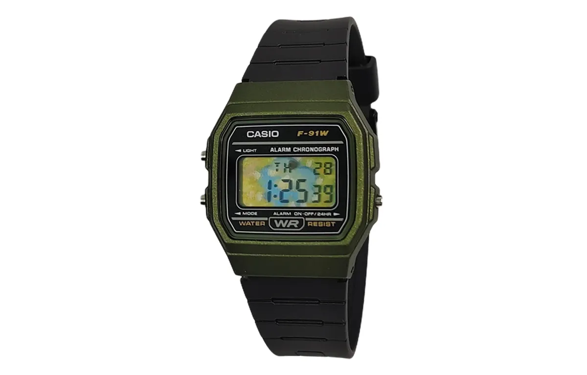 CASIO Custom Collection Quartz Movement Resin Strap Watch Unisex Black Dial